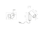 Lampa punktowa natynkowa MONO KINKIET z przewodem I 10W GU10 | mosiądz