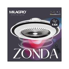 plafon lampa sufitowa LED ZONDA BLACK 48W z wentylatorem oraz funkcją ściemniania 