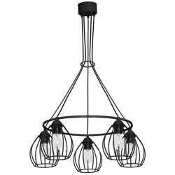 ŻYRANDOL Lampa Wisząca INDUSTRIALNA DON BLACK 5xE27 MLP751