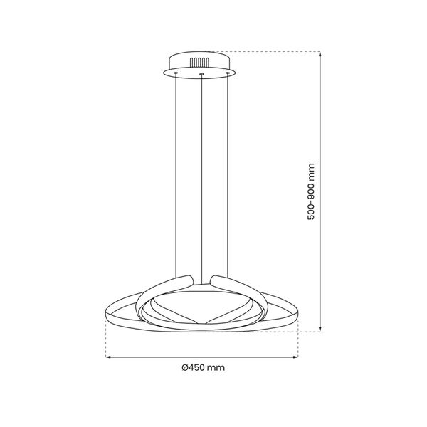 Lampa wisząca CRAFT, ML8835, czarna, 46W LED, barwa neutralna 4000K