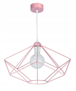 Lampa sufitowa do pokoju dziewczynki różowa Druciak 1
