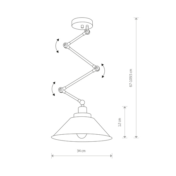 Kinkiet/ lampa sufitowa na wysięgniku PANTOGRAPH