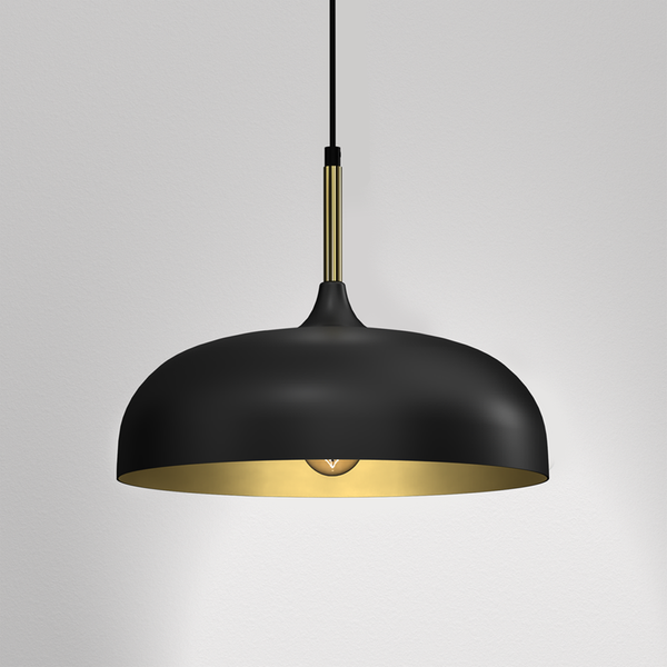 Lampa wisząca LINCOLN, MLP8030, 35 cm, czarny/złoty, 1x60W E27 
