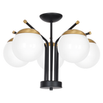Lampa sufitowa nowoczesna żyrandol kula CARINA V czarny/biały śr. 60cm