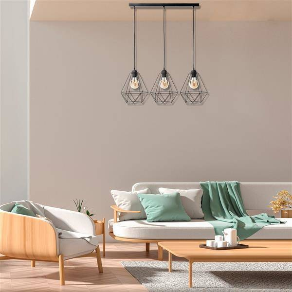 Lampa wisząca BASKET BLACK 3xE27