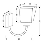 LAMPA SCIENNA KINKIET CANDELLUX SCHUBERT 21-74225 CZARNY