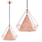 Lampa sufitowa COPPER miedziana siatka 36cm