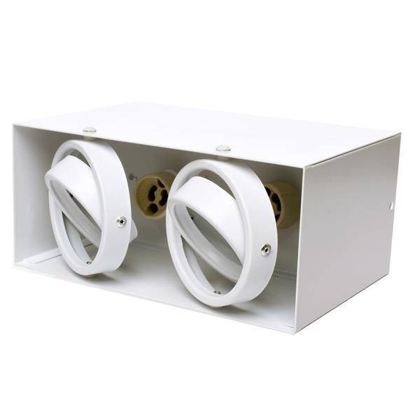 Natynkowa Box BLOCCO BIAŁA 2x7W GU10 LED