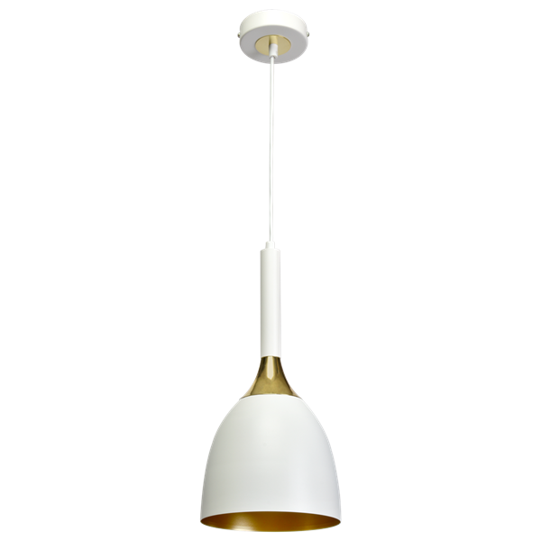 Nowoczesna lampa wisząca CLARK WHITE/GOLD 1xE27 MLP6219