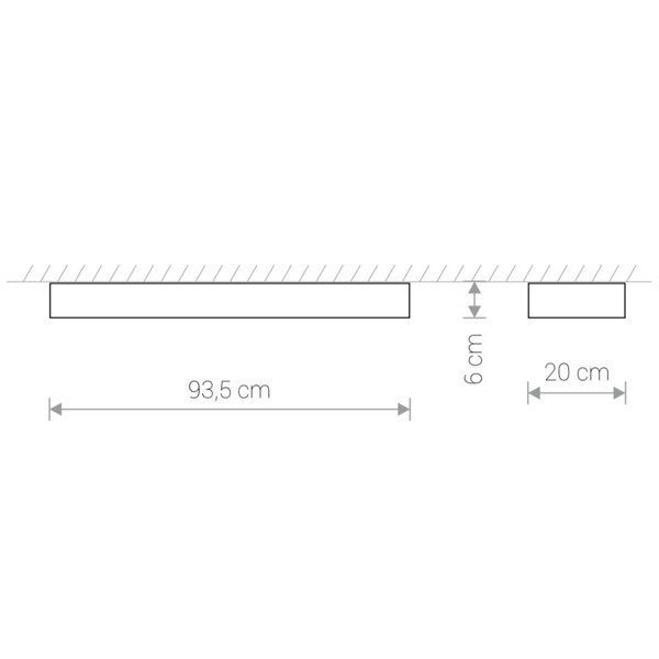 Lampa sufitowa SOFT LED WHITE 93,5 x 20cm