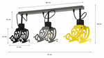 Lampa sufitowa do pokoju dziecięcego w stylu loft Motyl Listwa 3