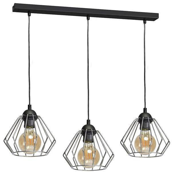 INDUSTRIALNA lampa wisząca NORMAN BLACK 3xE27 MLP6264