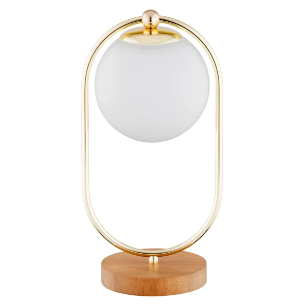 Lampka nocna oval drewniana 1xe14 19cm | 9438