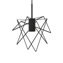 Lampa wisząca druciana zwis nowoczesna GSTAR śr. 30cm | czarny