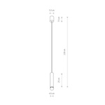 Nowoczesna lampa wisząca BATON SOLID BRASS M zwis wys. 130cm | mosiądz