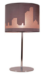 Lampka stołowa szara/chrom Manhattan 41-55029