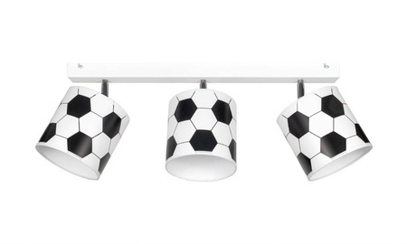 Lampa sufitowa dla chłopca z motywem piłki nożnej 3xE27