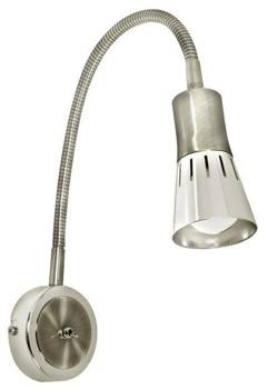 Lampa ścienna kinkiet 1X40W E14 nikiel mat ARENA 91-94776