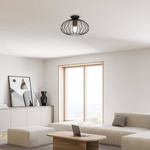 Lampa sufitowa MERIDIANO, MLP7958, czarny/brązowy, 1x60W E27