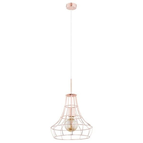 Druciana lampa kratka BASKET miedź śr. 30cm