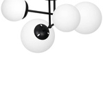 Nowoczesna lampa sufitowa LIMA BLACK 4xE14 MLP6527
