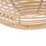Lampa wisząca RATTAN S śr. 40cm E27 | naturalne drewno/biały