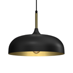 Lampa wisząca LINCOLN, MLP8030, 35 cm, czarny/złoty, 1x60W E27 