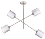 Lampa sufitowa wisząca satyna nikiel sztyca 4x40W Sax Candellux 34-70692 