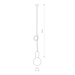 Retro zwis miedź CABLE BLACK / COPPER 160cm
