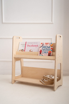 Regał do pokoju dziecięcego drewniany montessori L