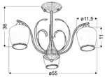 Lampa sufitowa 3xE27 patyna Opera Candellux 33-54951