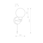 Lampa ścienna kinkiet SIMI IP44 25W wys. 17,7cm | czarny