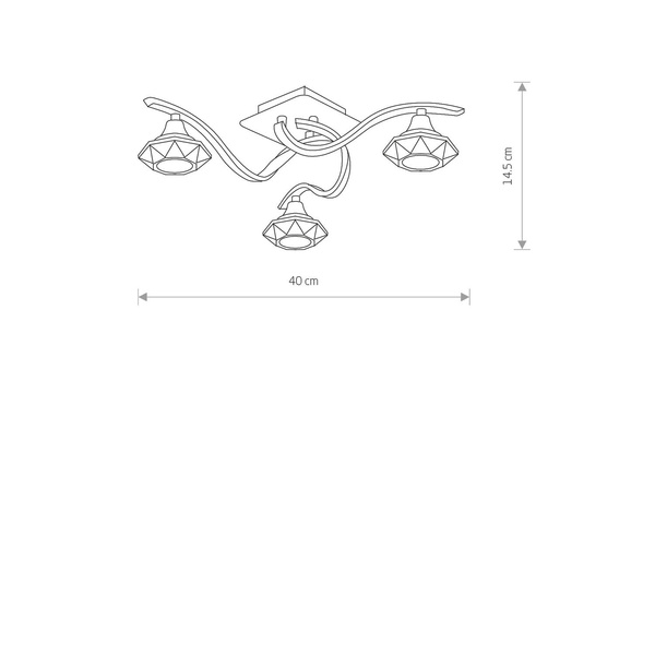 Lampa sufitowa TESALLI III plafon 13cm