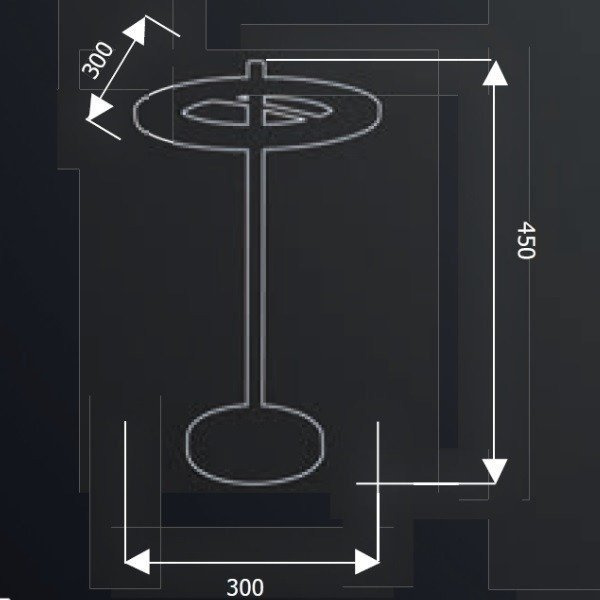 Lampa stojąca stołowa COSMO LED, wys 45 cm