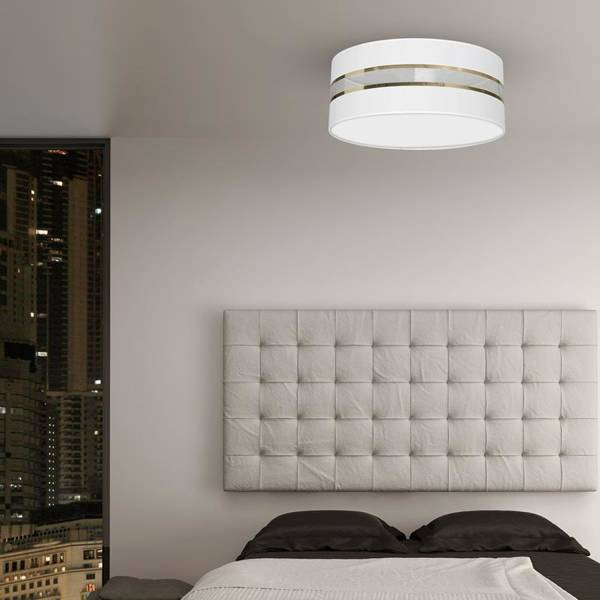 Lampa Sufitowa ULTIMO WHITE, MLP7350, 40 cm, biały/transparentny/złoty, 2x60W E27
