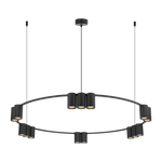 Lampa wisząca (koło) GENESIS BLACK 15xGU10