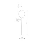 Lampa ścienna do łazienki TORCH G9 25W wys. 52cm | chrom