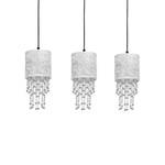 Nowoczesna lampa wisząca listwa ALMERIA SILVER/CHROME 3xE27 MLP6435