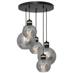 Lampa wisząca KOŁO OMEGA BLACK / GOLD MLP6534