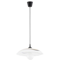 Lampa wisząca ALFA FIOŁEK CZARNO-BIAŁA 1xE27 37cm | 60985