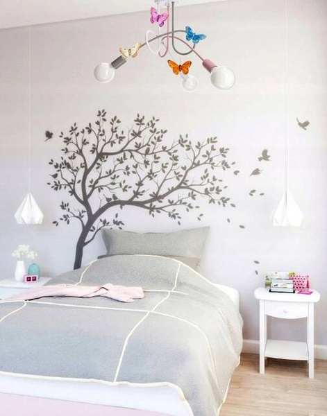 Lampa sufitowa do pokoju dziewczynki kolorowa Tęczowy Zawijas 3xE27 Led 