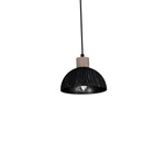 Lampa wisząca ERIK, MLP7641, przecierany czarny/drewno patynowane, 5x60W E27