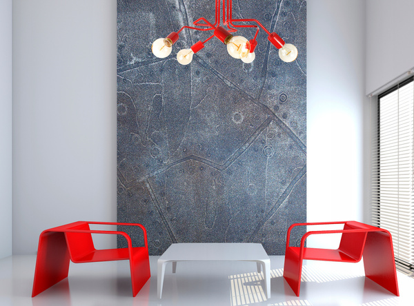 Lampa sufitowa do pokoju dziecięcego czerwona w stylu loft Vanessa 5xE27 Led 