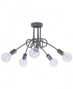 Lampa do pokoju dziecka grafitowa- brokat w stylu loft  Edison 5