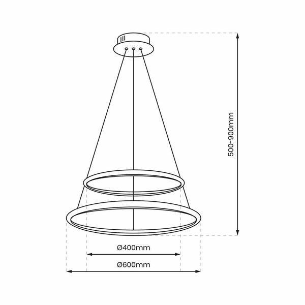 Designerska lampa wisząca ROTONDA CHROME 51W LED | Chrom