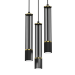 Lampa wisząca ESTILO, MLP8411, czarny/złoty, 3x40W GU10