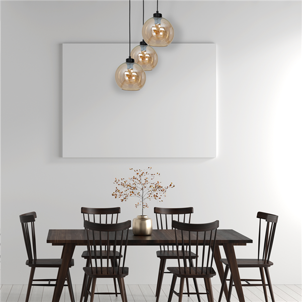 Nowoczesna lampa wisząca koło SOFIA AMBER MLP6584