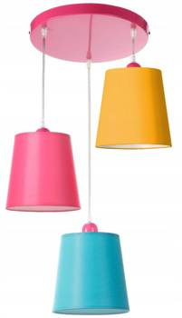Lampa wisząca do pokoju dziecięcego kolorowa Stożek 3