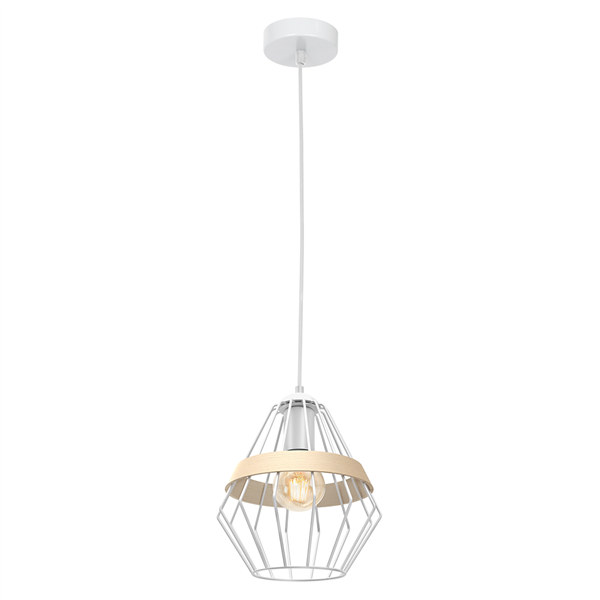 Lampa wisząca INDUSTRIALNA CLIFF WHITE 1xE27 MLP5518