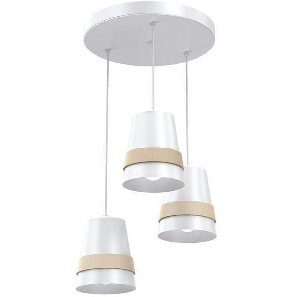 Nowoczesna lampa wisząca koło VENEZIA WHITE 3xE27 MLP5441